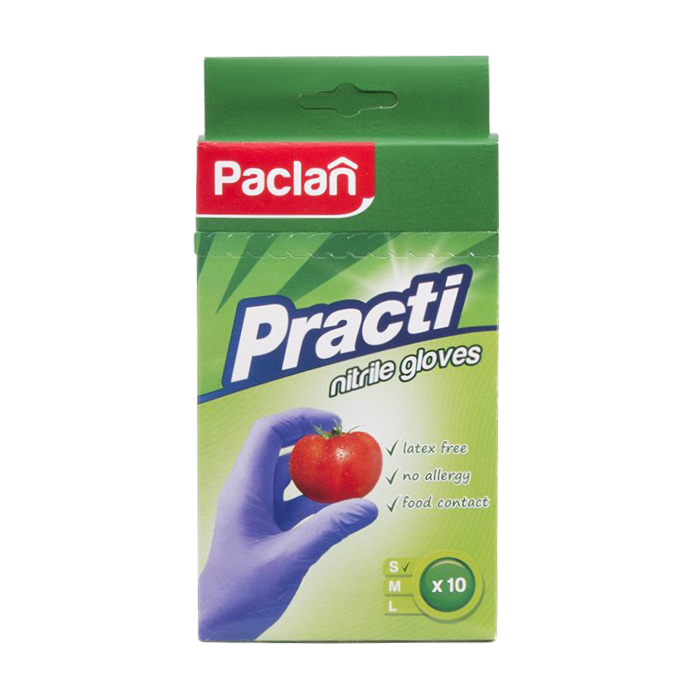 

Рукавички Paclan нітрилові р. М, 10 шт