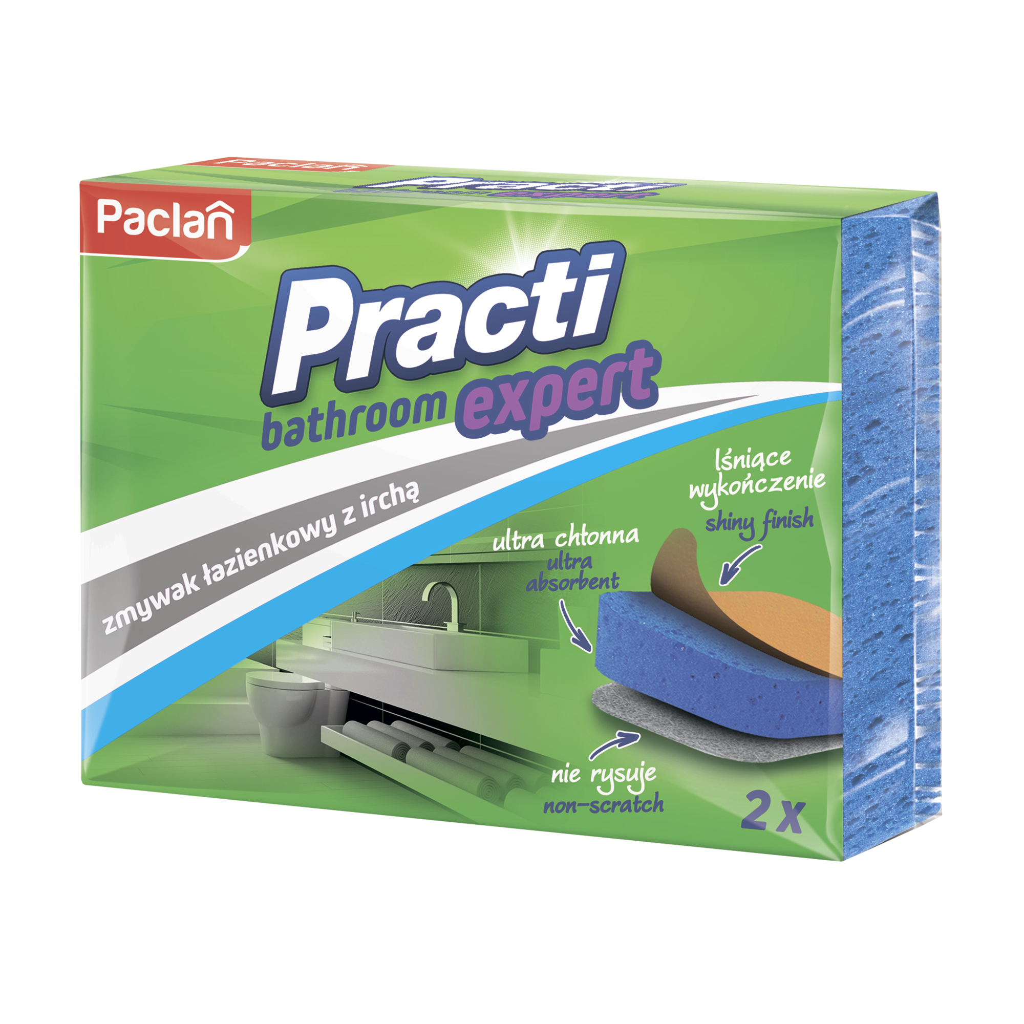 

Губка Paclan для миття ванної кімнати, 2 шт