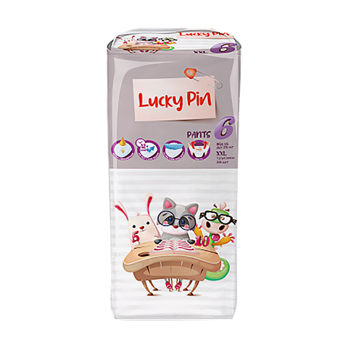 

Уцінка! Підгузки-трусики Lucky Pin розмір 6 (15-25 кг), 38 шт