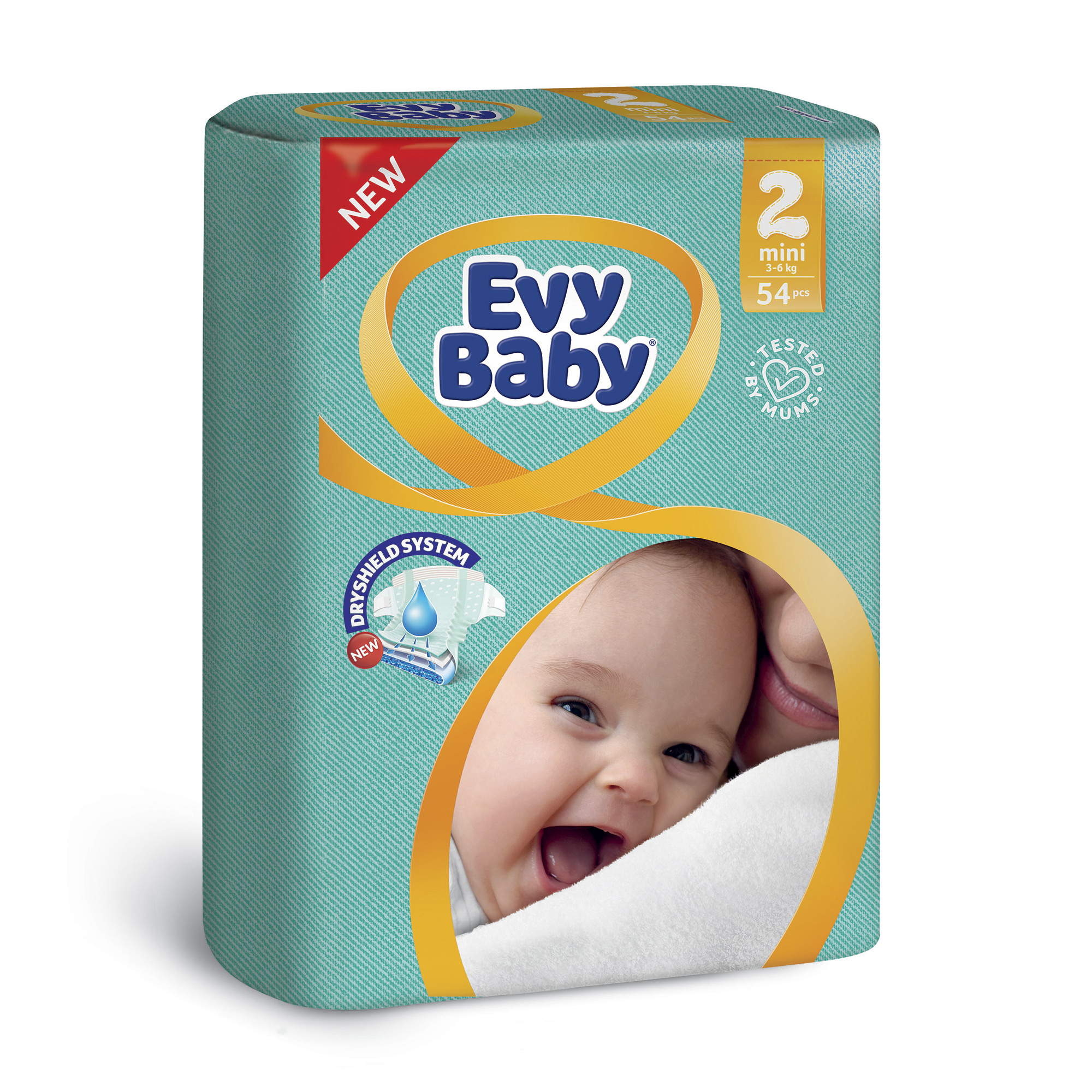 

Підгузки Evy baby mini розмір 2, 3-6 кг, 54 шт