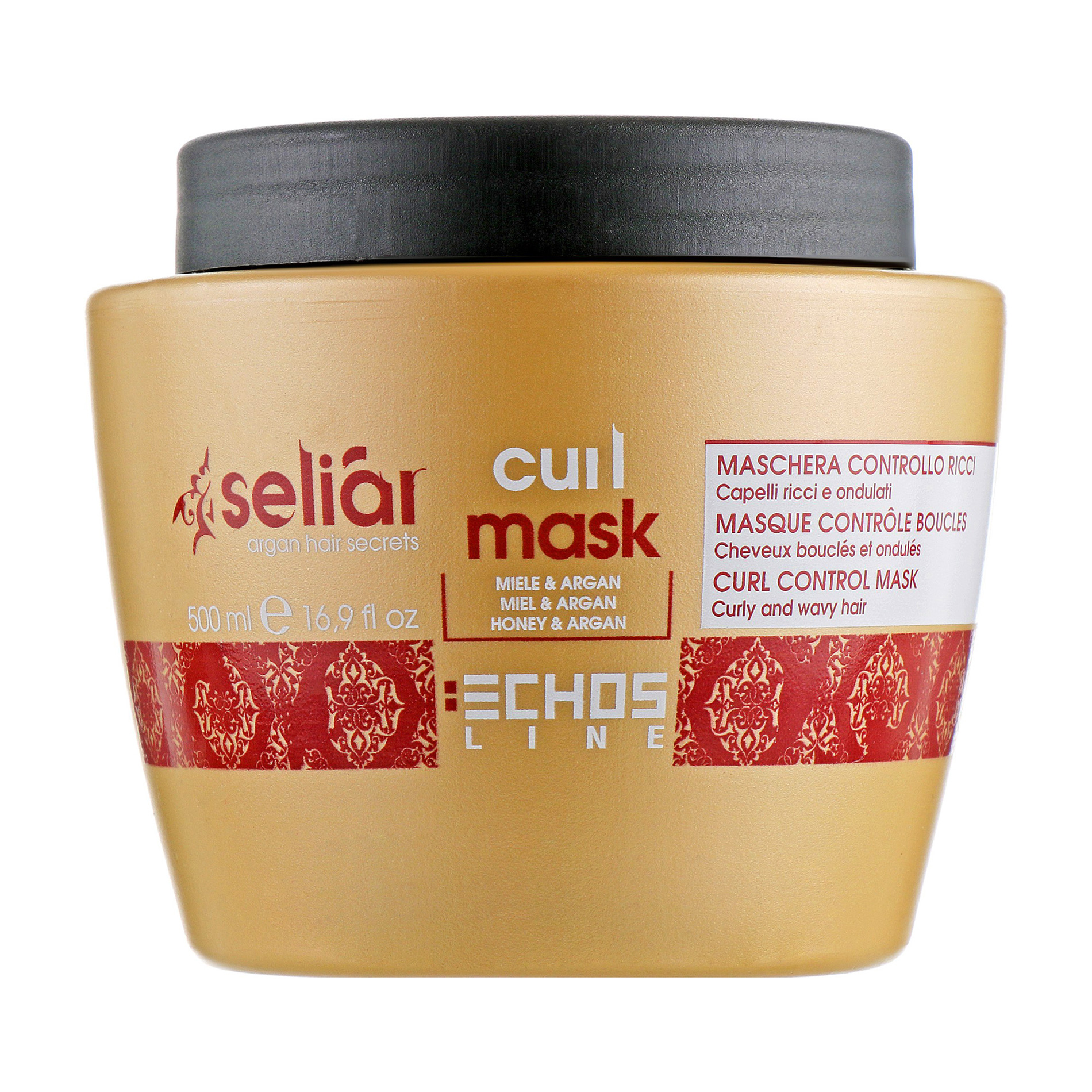 

Маска Echosline Seliar Curl Mask для кучерявого волосся, з медом та аргановою олією, 500 мл