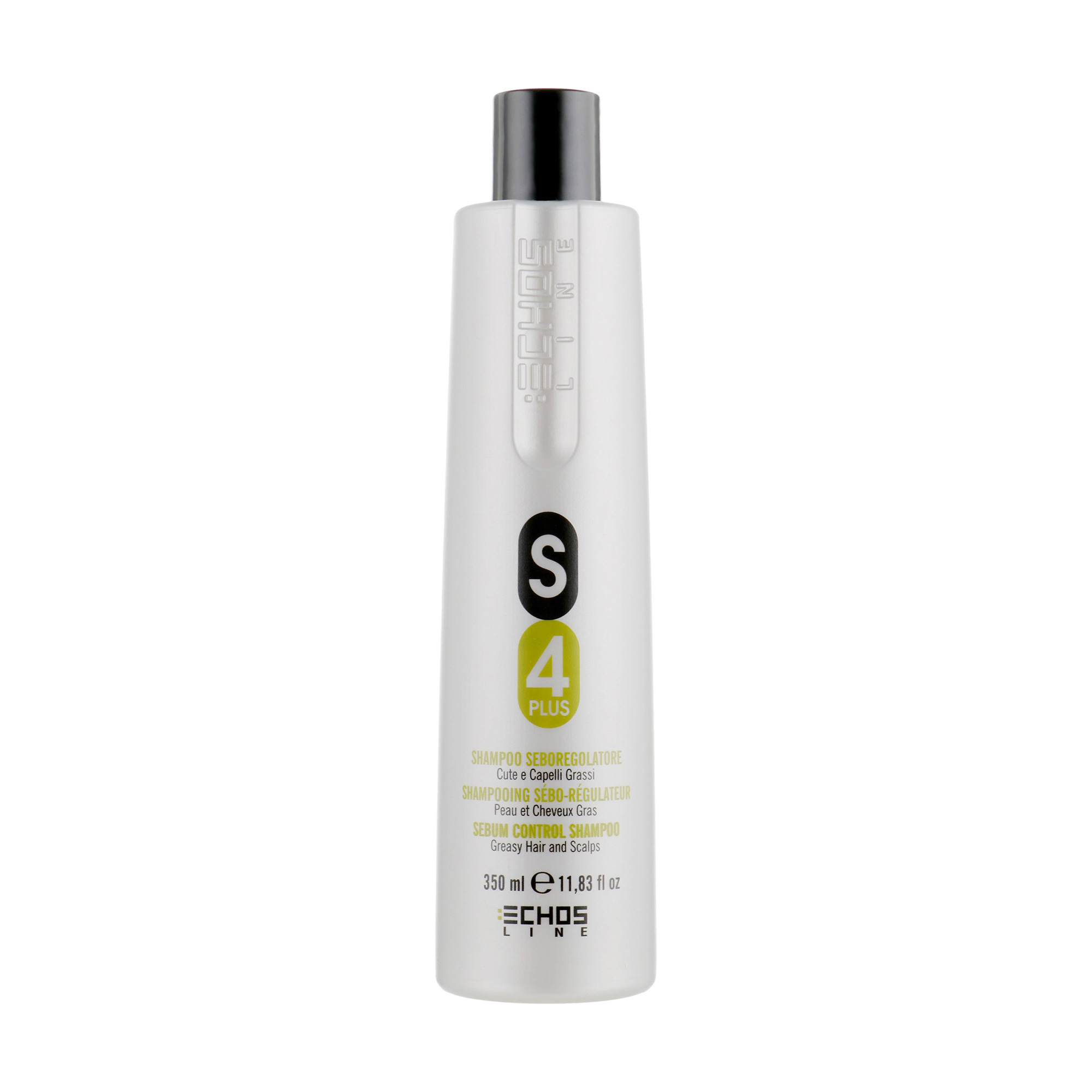 

Шампунь Echosline S4 Plus Sebum Сontrol Shampoo для жирного волосся і шкіри голови, з екстрактами берези, оливкової олії та какао, 350 мл