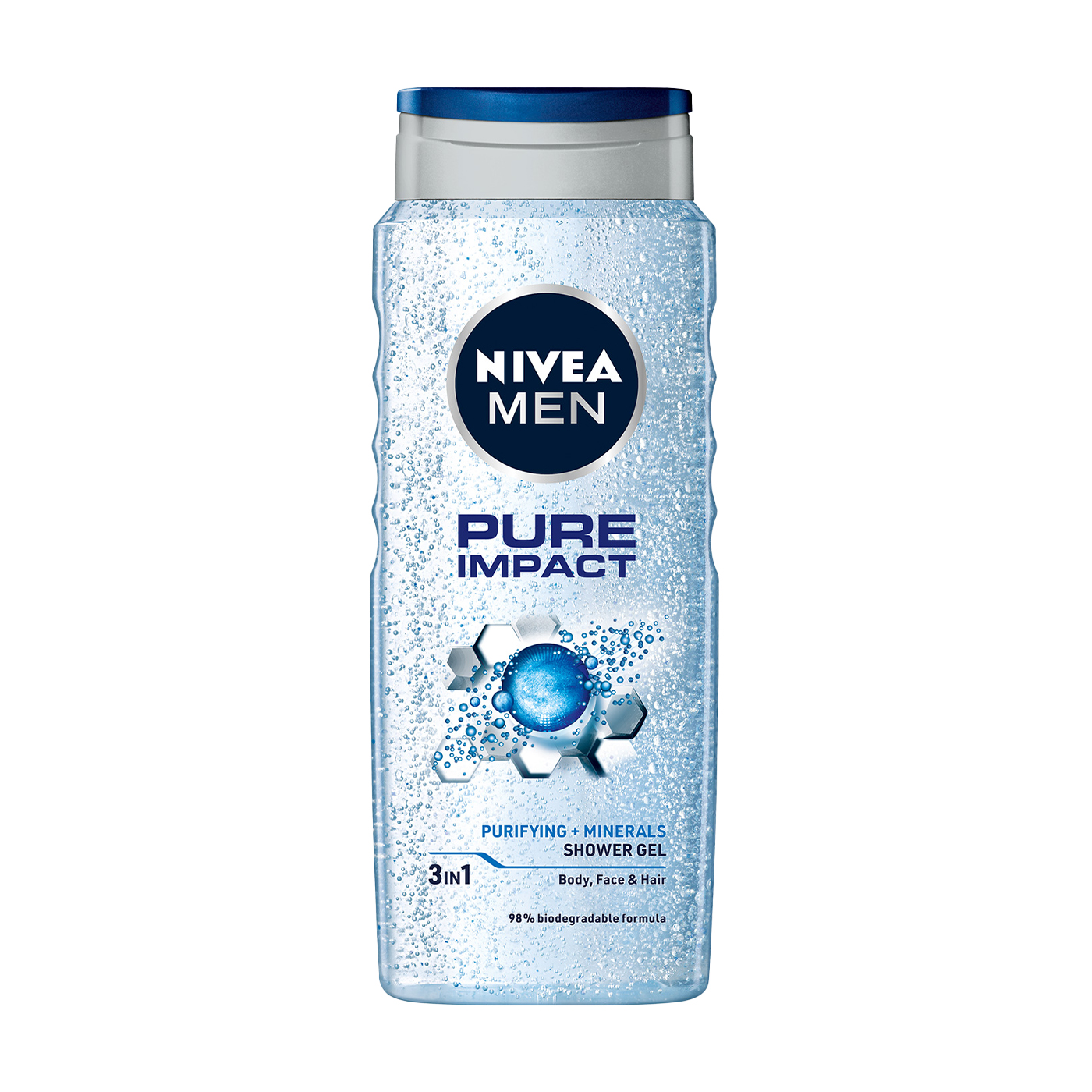 

Гель для душу NIVEA MEN Pure Impact 3 в 1, чоловічий, 500 мл