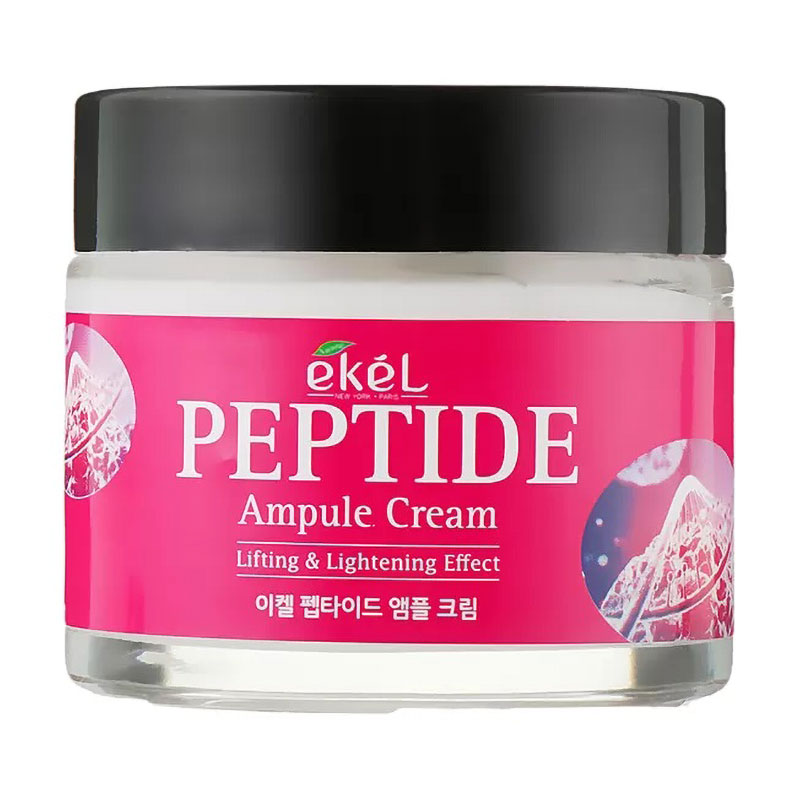 Антивіковий крем для обличчя Ekel Peptide Ampule Cream Lifting & Lightening Effect з пептидами, 70 мл