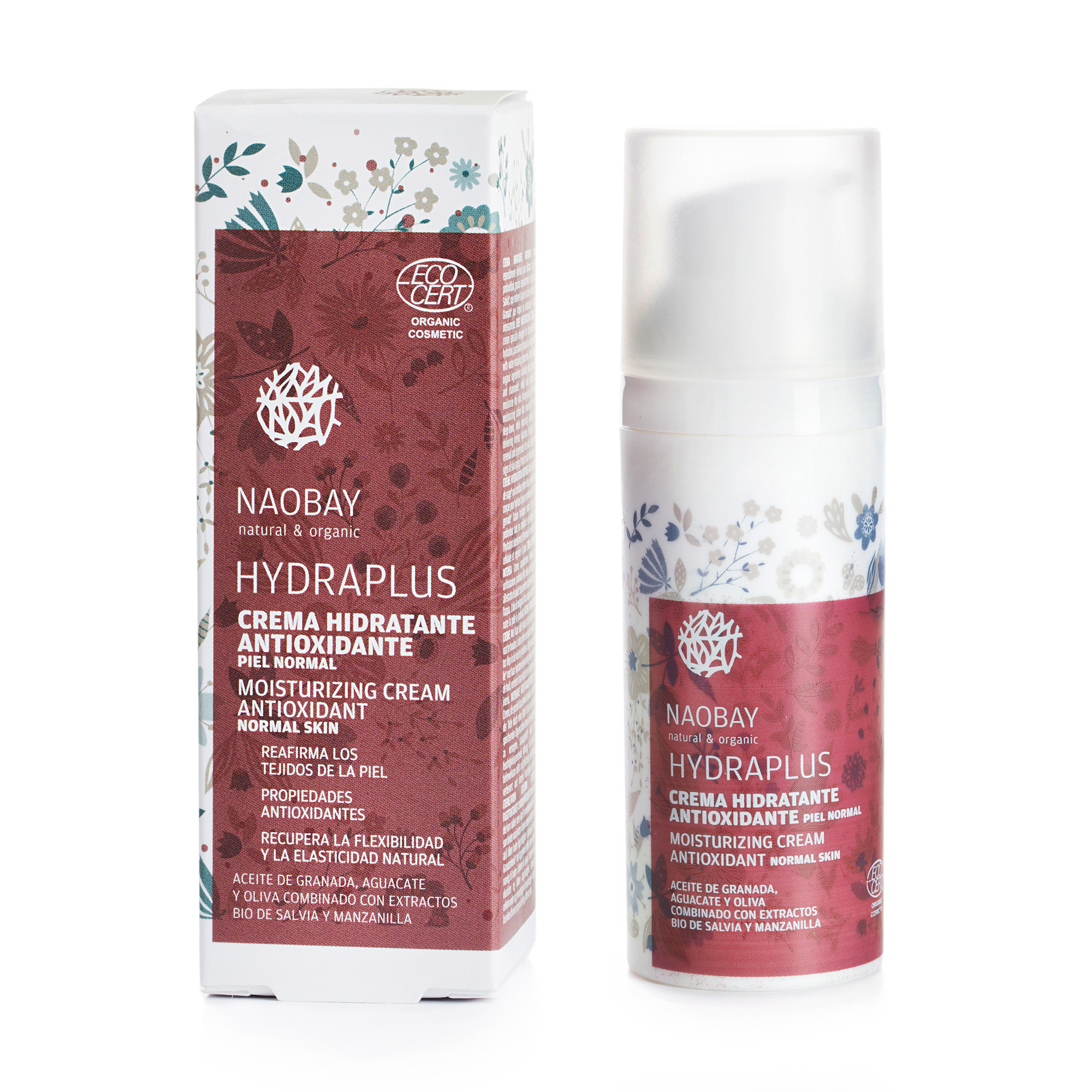 

Зволожувальний крем для обличчя Naobay Hydraplus Moisturizing Antioxidant Cream для нормальної шкіри, 50 мл