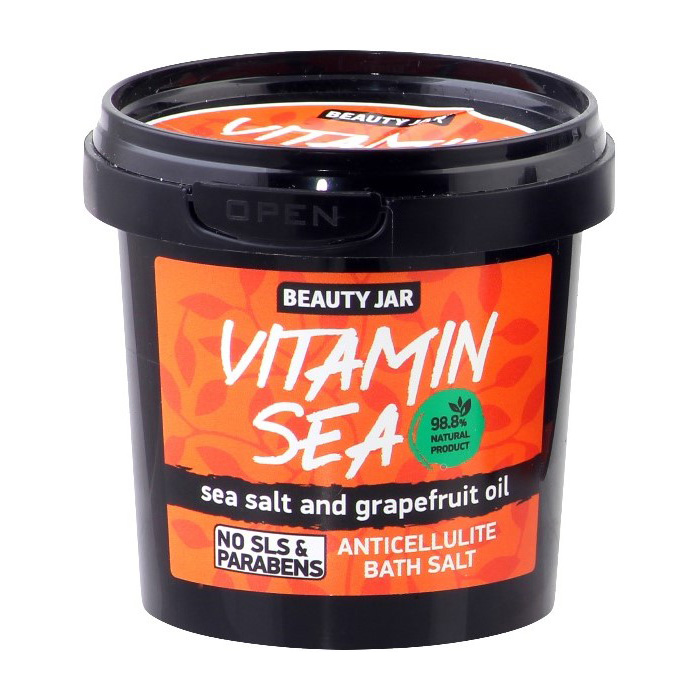 

Сіль для ванни Beauty Jar Vitamin Sea Морська антицелюлітна з олією грейпфрута, 200 г