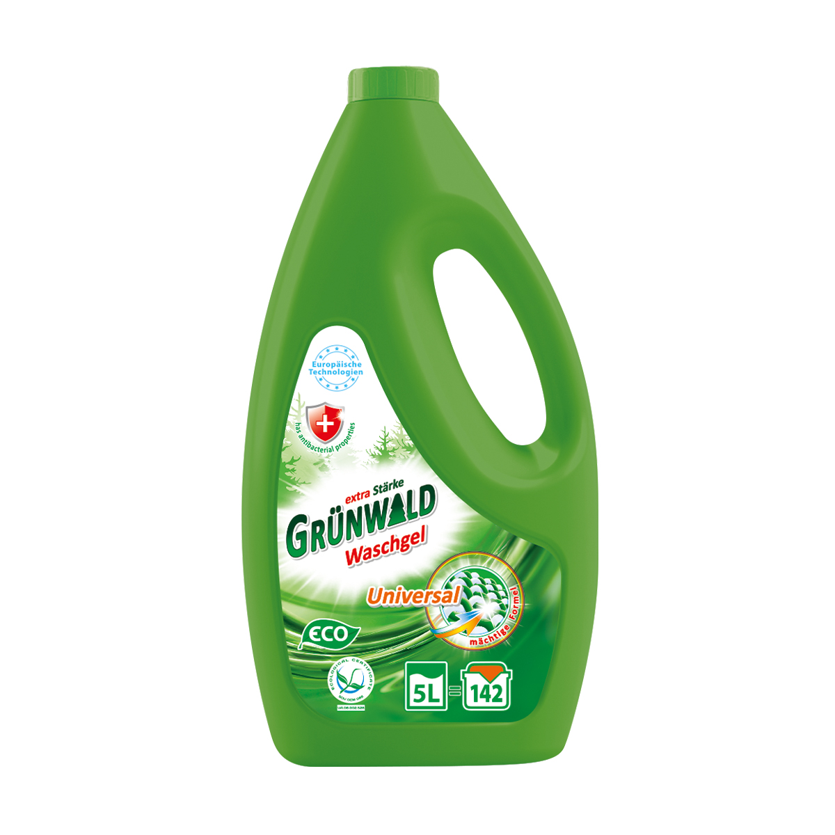 

Уцінка! Гель для прання Grunwald Universal, 142 циклів прання, 5 л