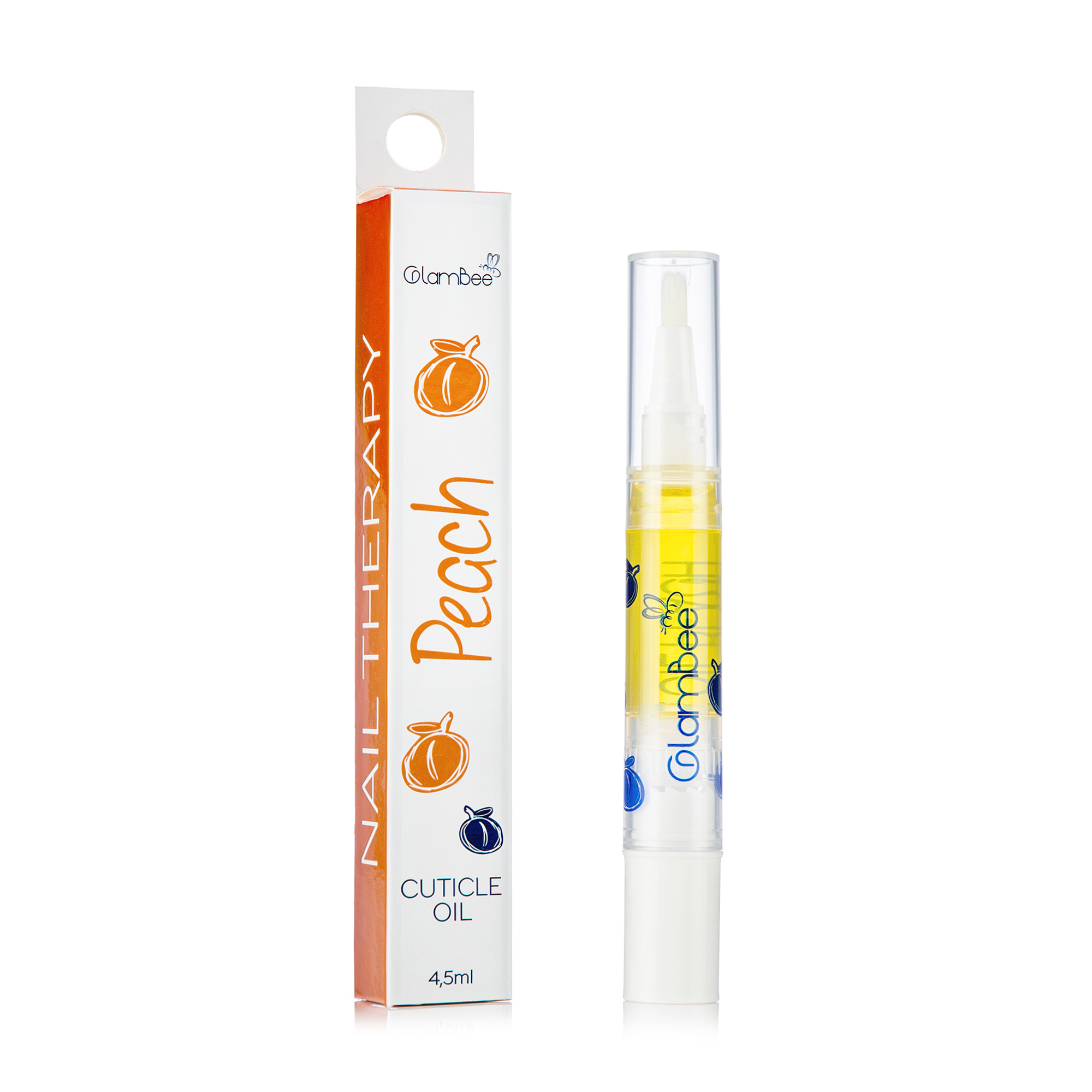 

Масло для кутикул GlamBee Персик, 4.5 мл