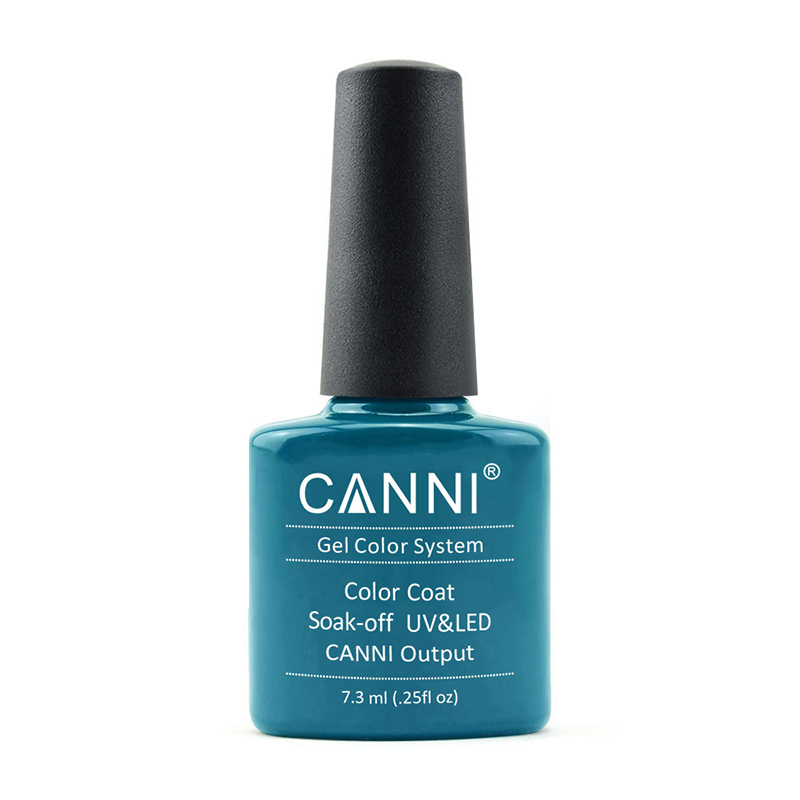

Уцінка! Гель-лак для нігтів Canni Gel Color System Color Coat Soak-off UV&LED 157 Темно-синя бірюза, 7.3 мл