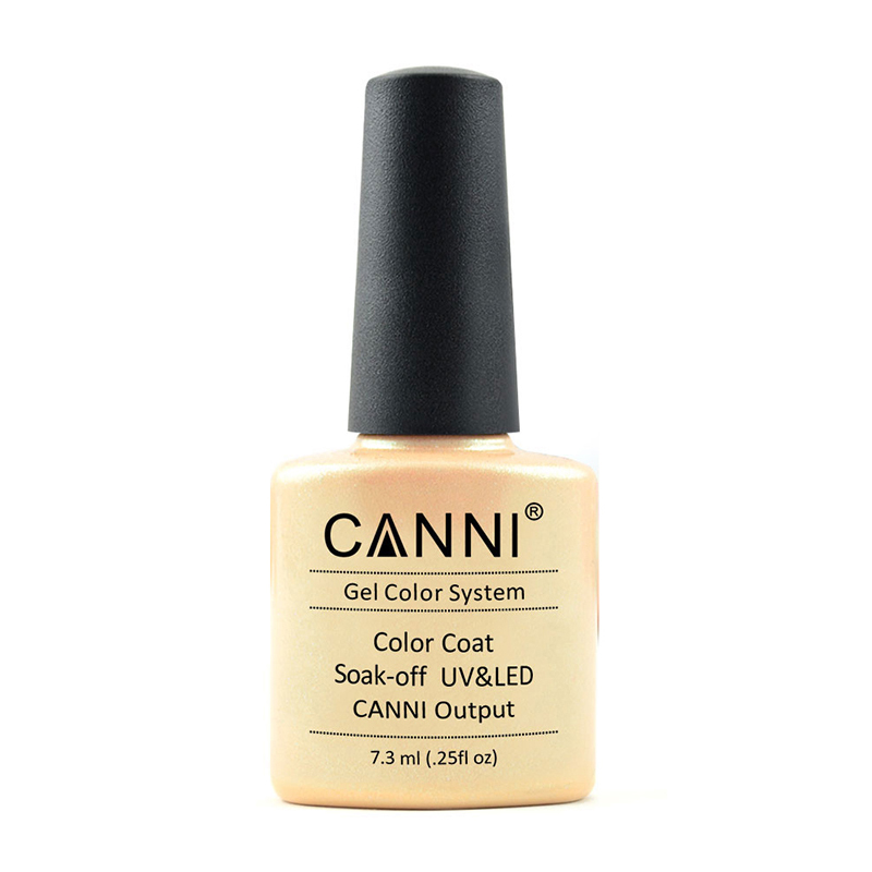 

Уцінка! Гель-лак для нігтів Canni Gel Color System Color Coat Soak-off UV&LED 195 Кремовий з мікроблиском, 7.3 мл