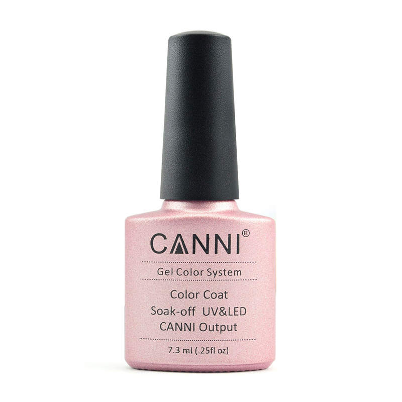 

Гель-лак для нігтів Canni Gel Color System Color Coat Soak-off UV&LED 199 Рожево-персиковий з голографічним мікроблиском, 7.3 мл