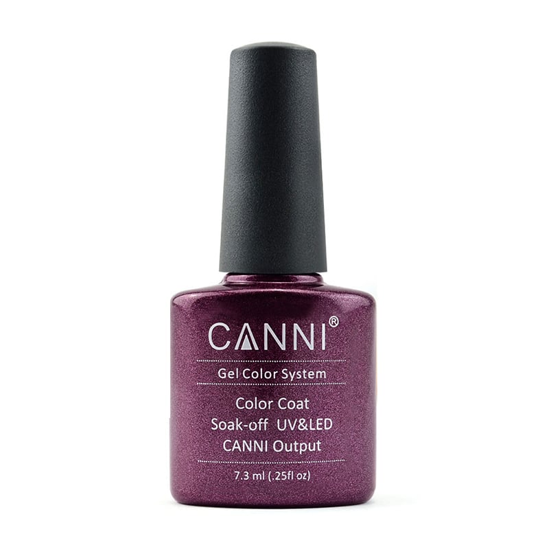 

Уцінка! Гель-лак для нігтів Canni Gel Color System Color Coat Soak-off UV&LED 212 Винний з мікроблиском, 7.3 мл