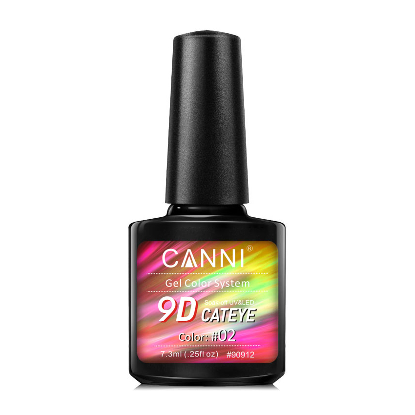 

Гель-лак Canni Gel Color System 9D Cat Eye Soak-off UV&LED 02, 7.3 мл
