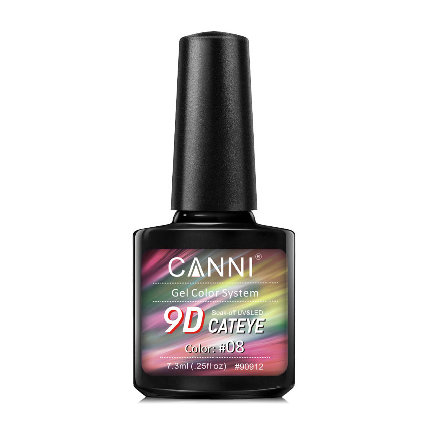 

Уцінка! Гель-лак Canni Gel Color System 9D Cat Eye Soak-off UV&LED 08, 7.3 мл