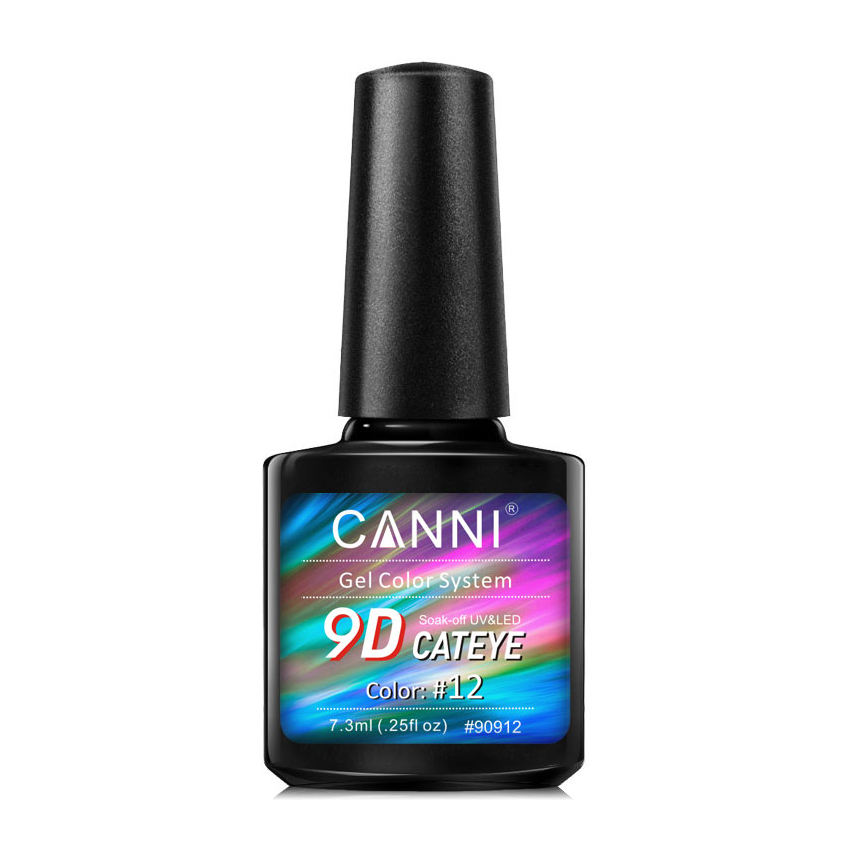 

Гель-лак Canni Gel Color System 9D Cat Eye Soak-off UV&LED 12, 7.3 мл