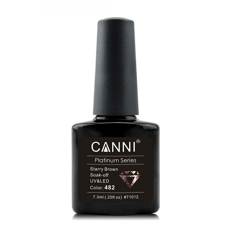 

Гель-лак рідка фольга Canni Platinum Series Soak-off UV&LED 482 світла бронза, 7.3 мл