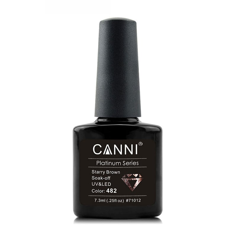 

Уцінка! Гель-лак рідка фольга Canni Platinum Series Soak-off UV&LED 482 світла бронза, 7.3 мл