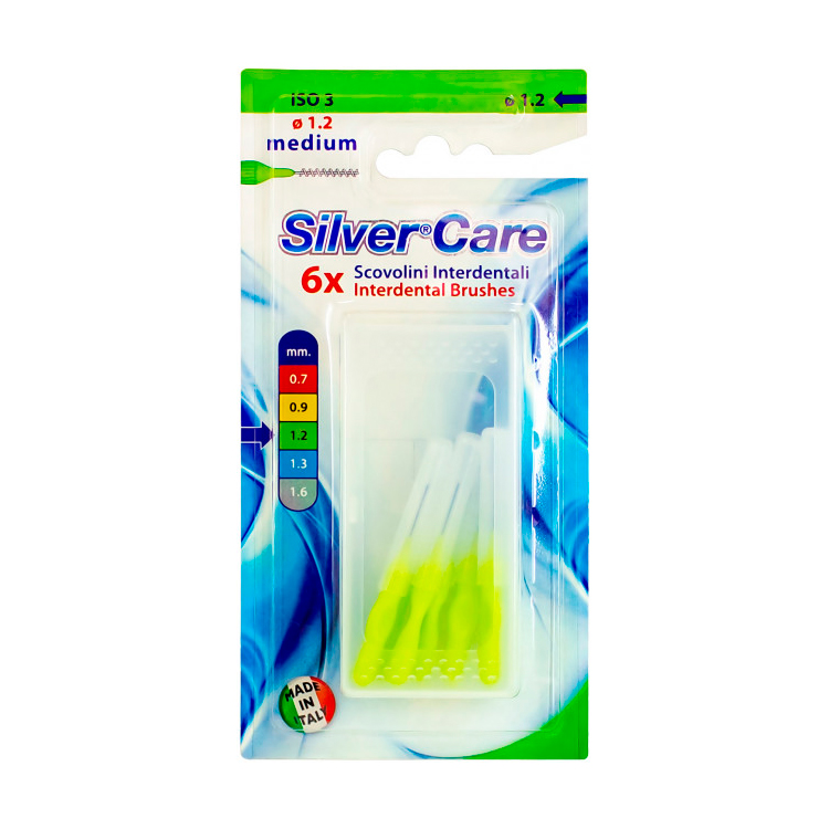 

Уцінка! Міжзубні йоржики Silver Care середні, 6 шт