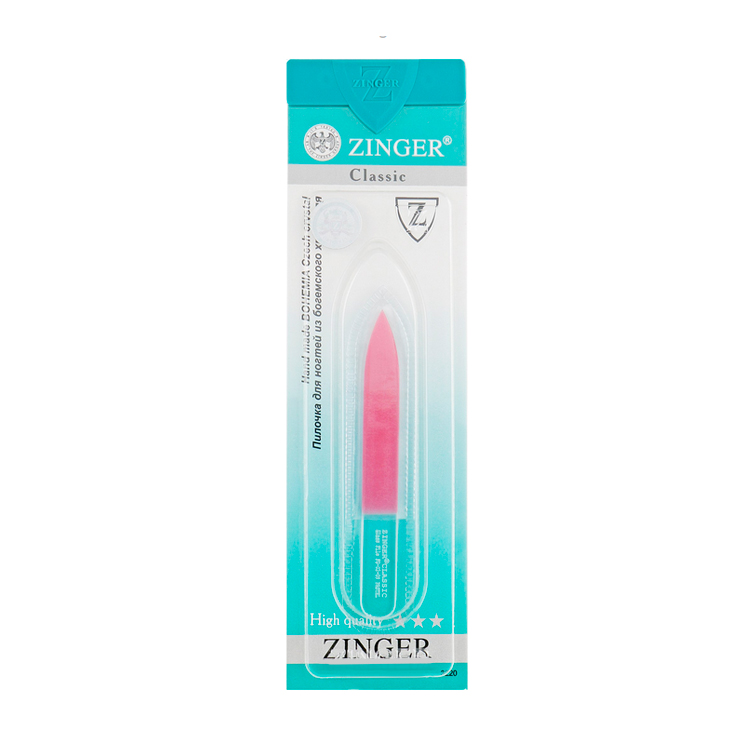 

Пилка манікюрна Zinger FG-02-09-Pastel, середня, двостороння, скляна, 90 мм