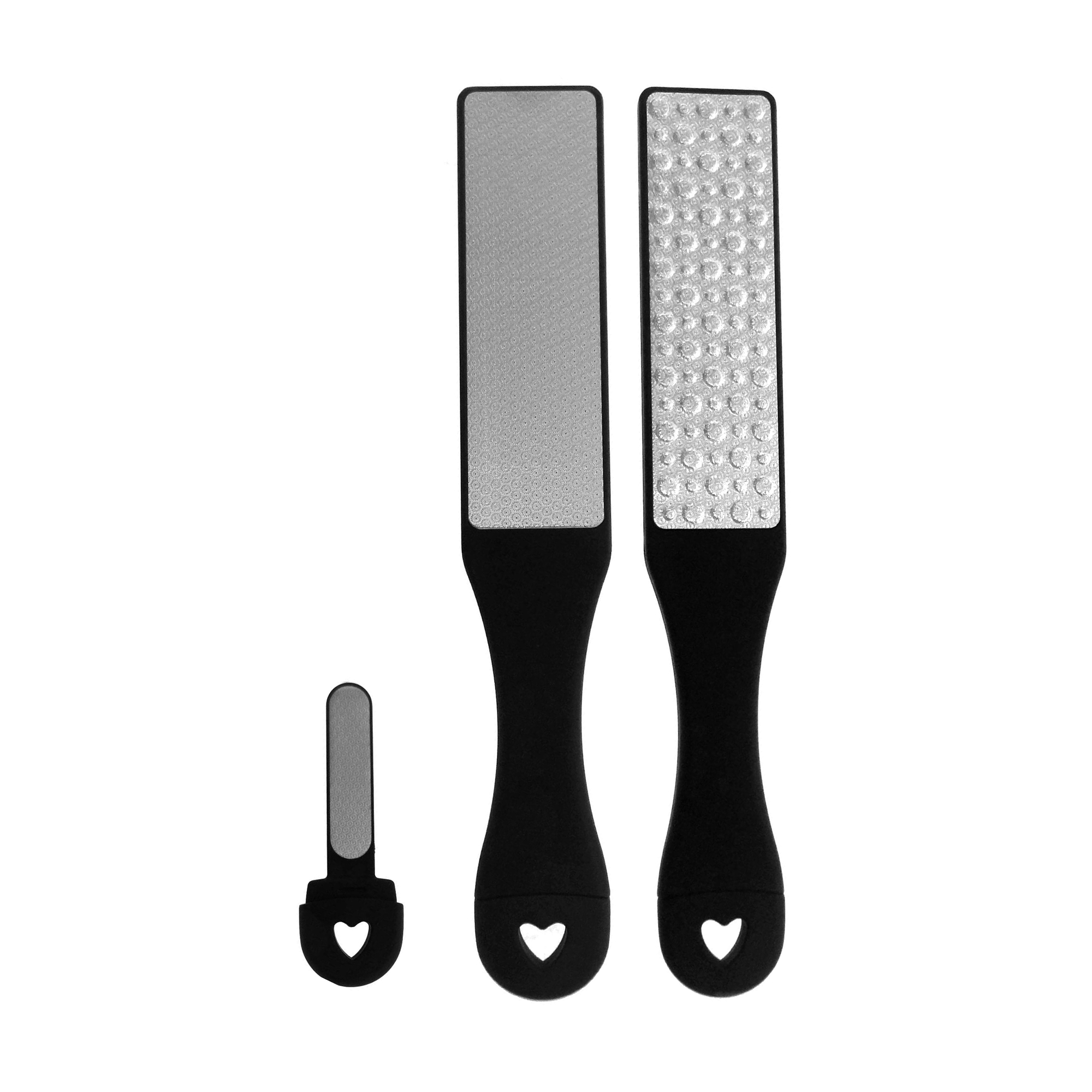 

Терка педикюрна Zinger RC-4800 Black Matt, двостороння, лазерна,прямокутна, у комплекті з пилкою всередині ручки