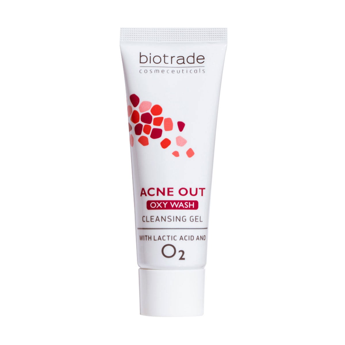 Ніжний гель для вмивання Biotrade Acne Out Oxy Wash Cleansing Gel For Face з киснем та молочною кислотою, для жирної та проблемної шкіри, 50 мл