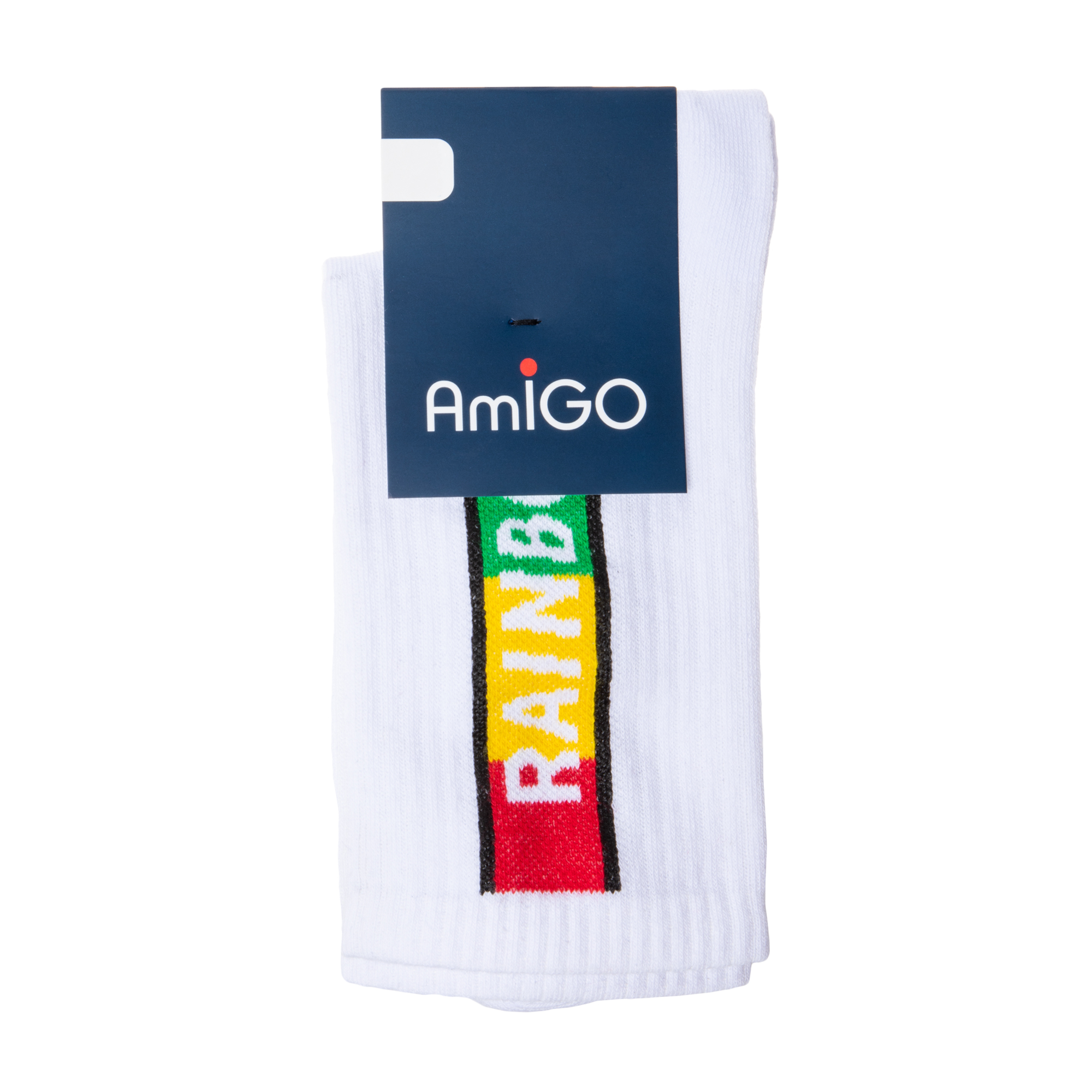 

Шкарпетки чоловічі AmiGO Спортивні PR04 Rainbow білі, розмір 27