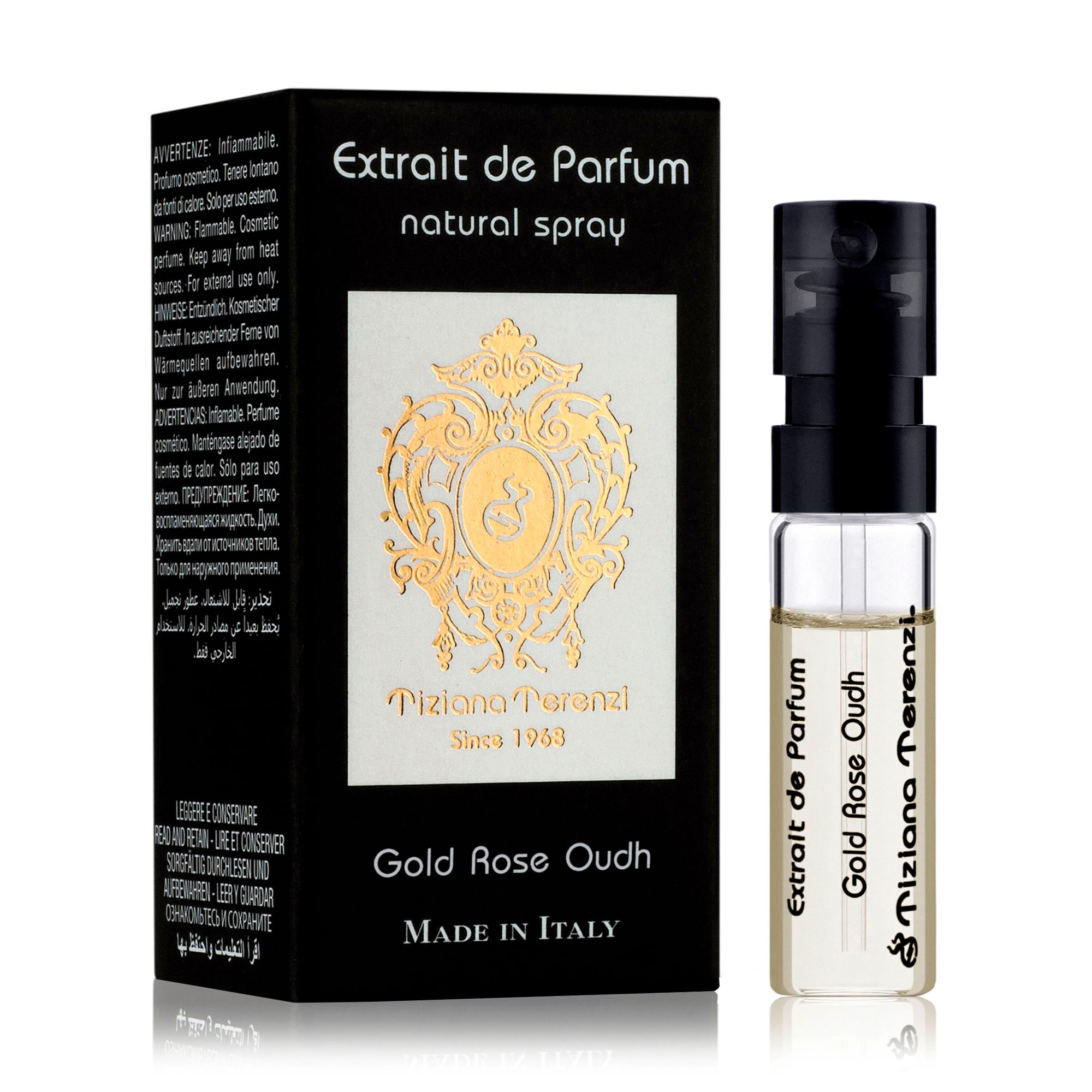 

Tiziana Terenzi Gold Rose Oudh Minispray Парфуми унісекс, 1.5 мл (пробник)