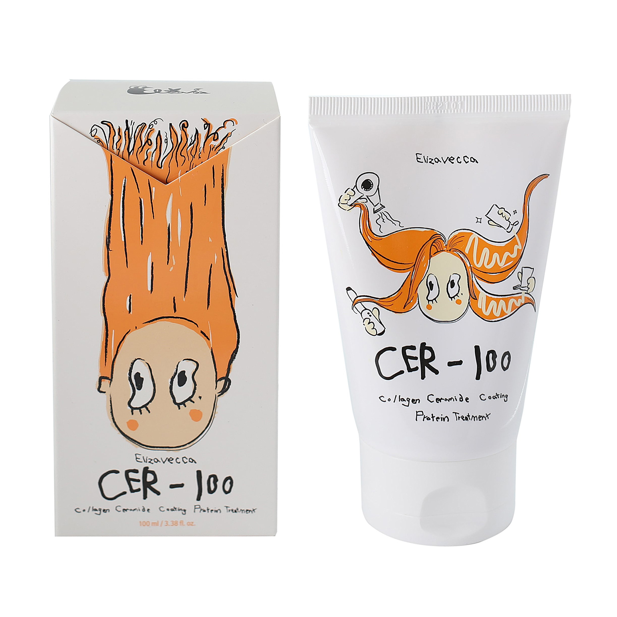 

Уцінка! Відновлювальна маска для волосся Elizavecca Hair Care Collagen Ceramide Coating Protein Treatment Cer-100, 100 мл