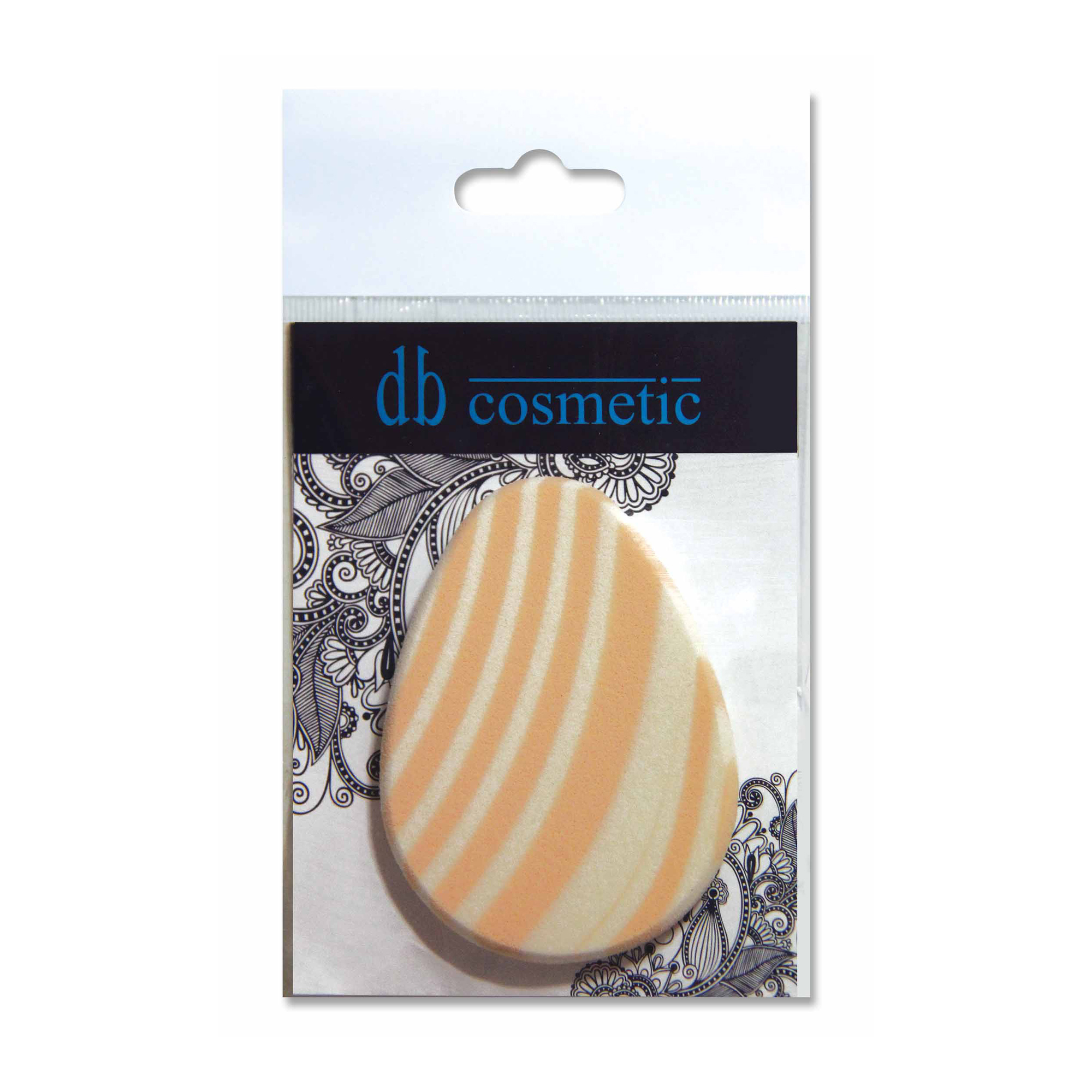 

Спонж для макіяжу db cosmetic бежева крапля в смужку 999, 1 шт