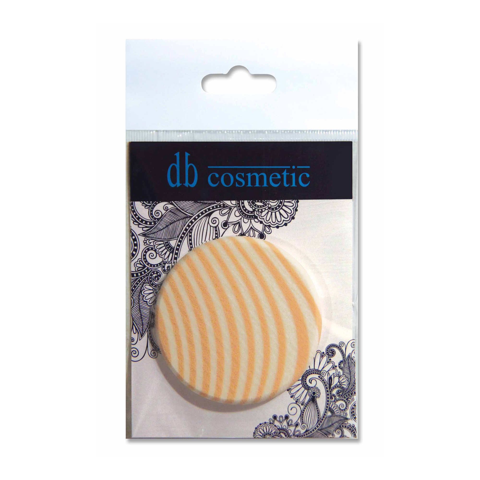 

Спонж для макіяжу db cosmetic бежеве коло в смужку 988, 1 шт