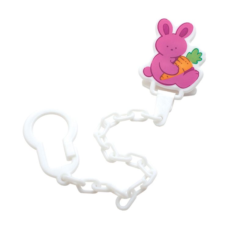 

Ланцюжок для пустушки Lindo Pk 015 на кліпсі, рожевий