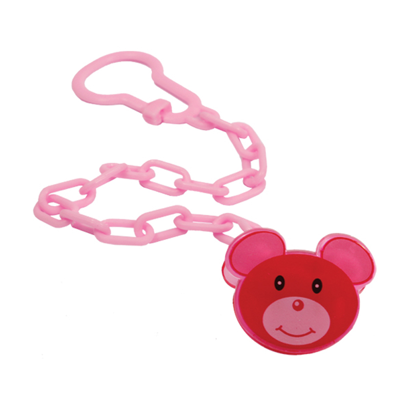 

Ланцюжок для пустушки Lindo Pk 221 на кліпсі рожеве мишеня