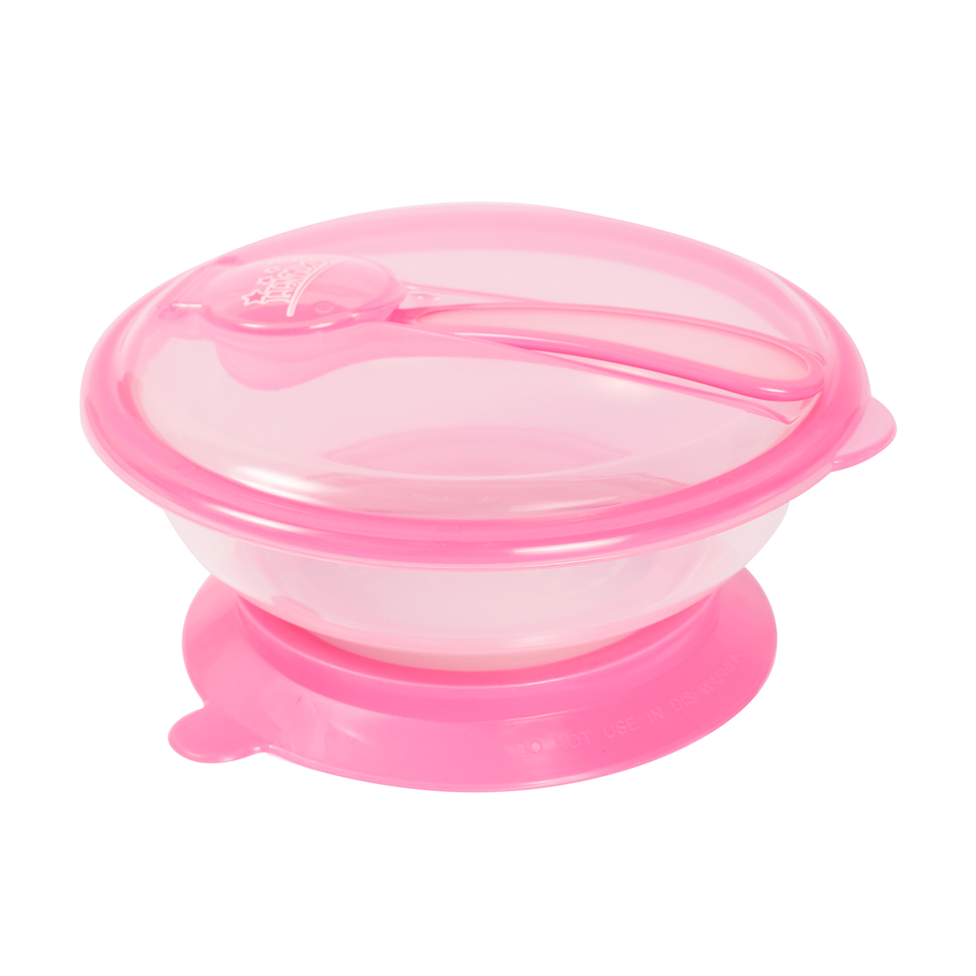 

Уцінка! Дитяча тарілка на присосці Lindo РК 037 з кришкою та ложкою, рожева, 400 мл