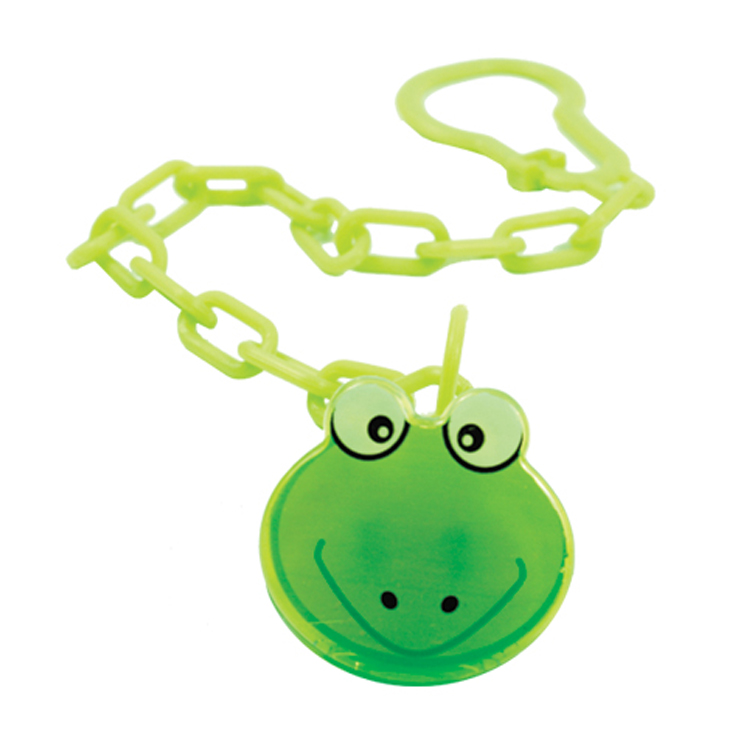 

Уцінка! Ланцюжок для пустушки на кліпсі Lindo Pk 219 Жабеня, зелений