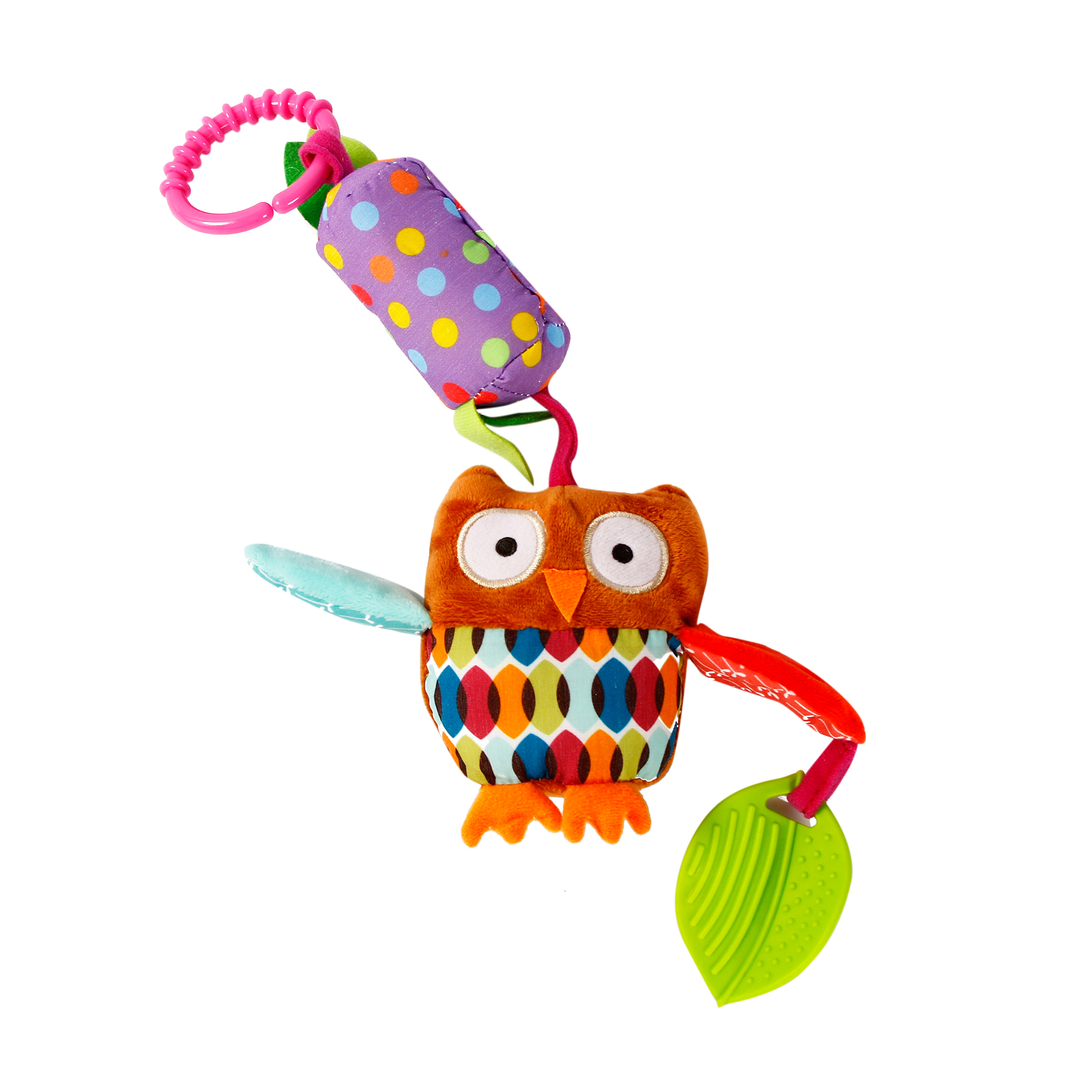 

М'яка іграшка-брязкальце Lindo Сова, від народження (F 1001)