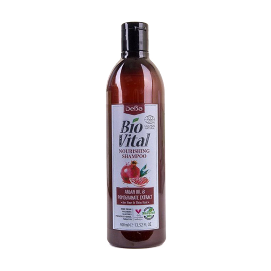 

Живильний шампунь для волосся DeBa Bio Vital Shampoo з аргановою олією та екстрактом граната, 400 мл