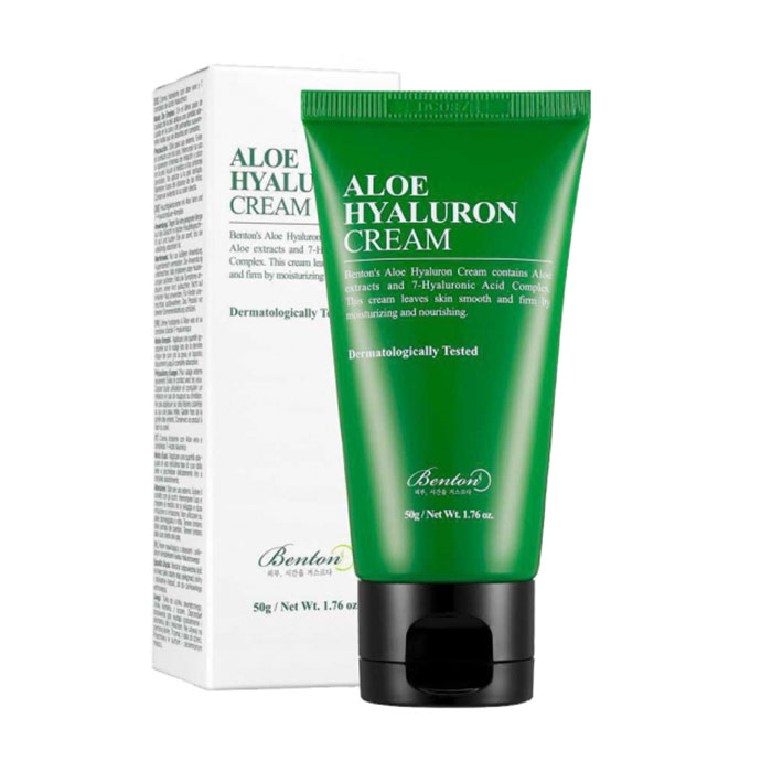 

Уцінка! Зволожуючий крем для обличчя Benton Aloe Hyaluron Cream з алое і гіалуроновою кислотою, 50 г