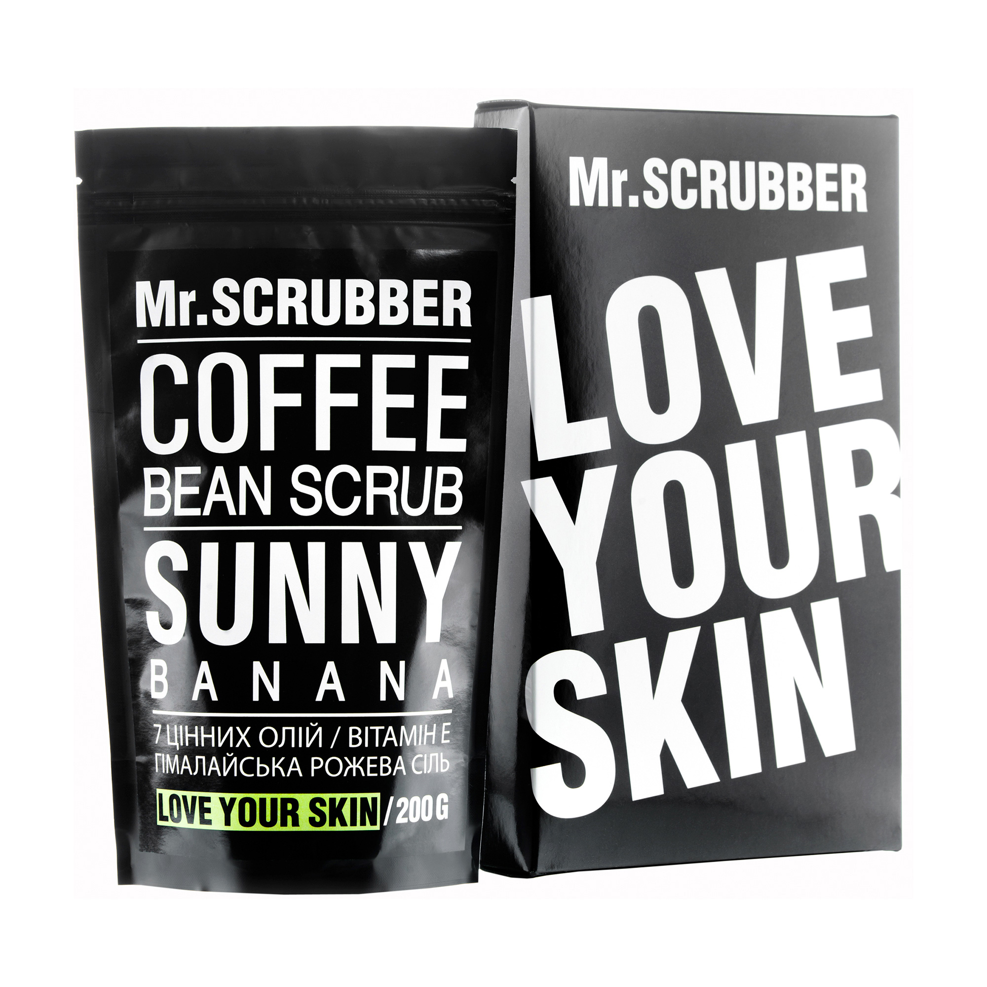 

Уцінка! Кавовий скраб для тіла й обличчя Mr.Scrubber Sunny Banana для всіх типів шкіри, 200 г