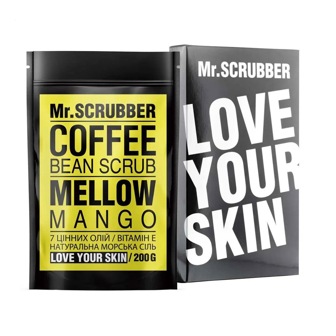

Уцінка! Кавовий скраб для тіла Mr.Scrubber Mellow Mango, 200 г