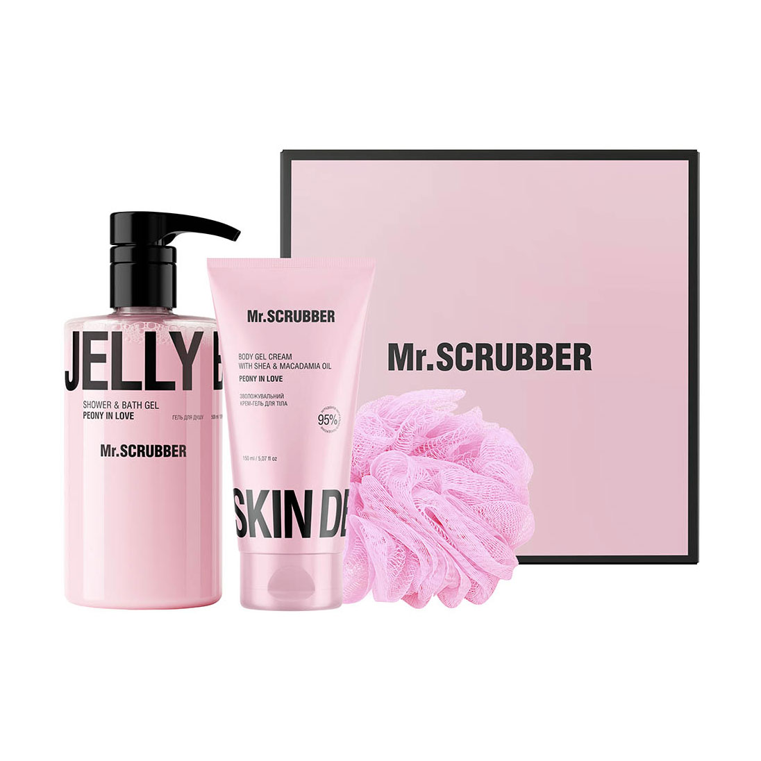 

Уцінка! Набір для тіла Mr.Scrubber Peony In Love (гель для душу, 500 мл + крем-гель для тіла, 150 мл + мочалка)