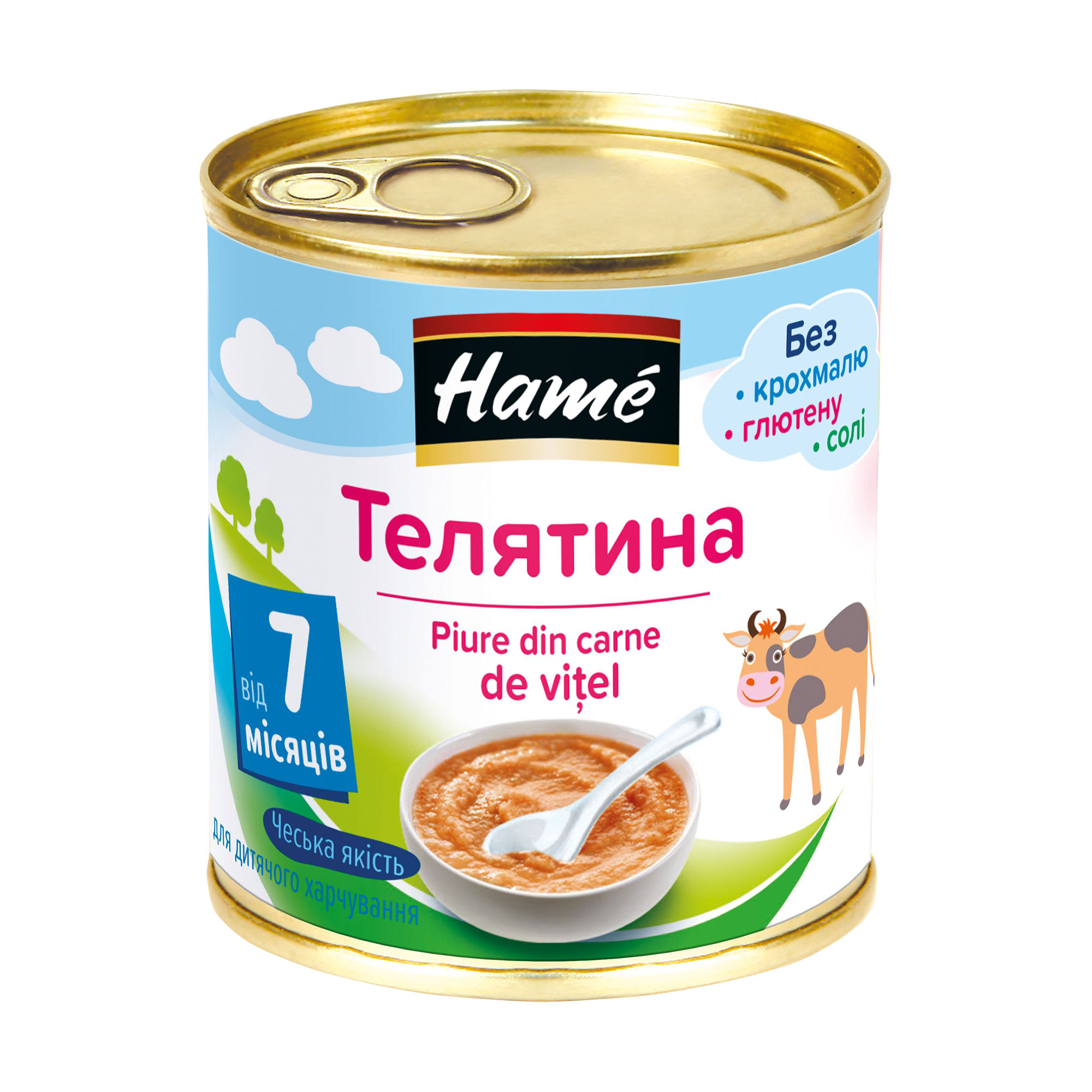 

Уцінка! Дитяче м'ясне пюре Hame телятина, від 7 місяців, 100 г