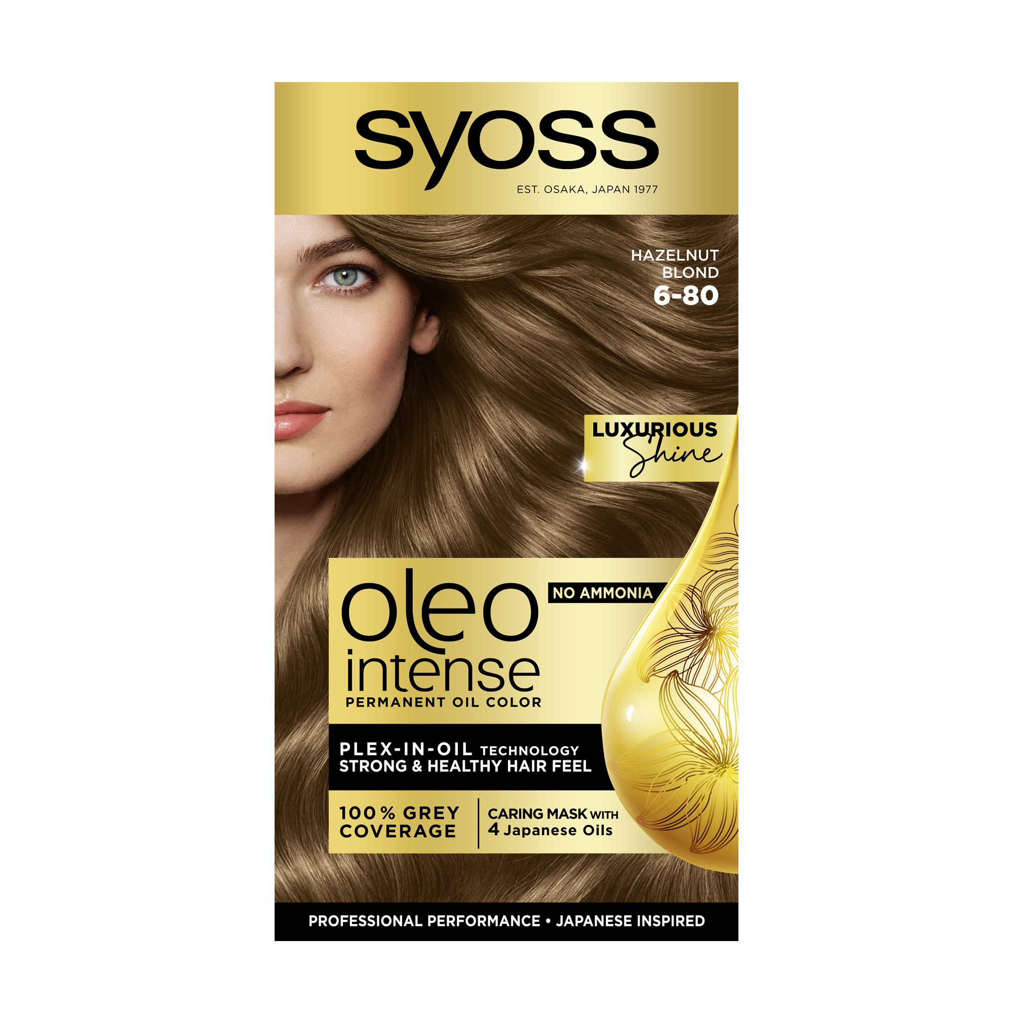 

Уцінка! Безаміачна стійка фарба для волосся Syoss Professional Performance Oleo Intense з олією-активатором, 6-80 Золотавий русявий, 115 мл