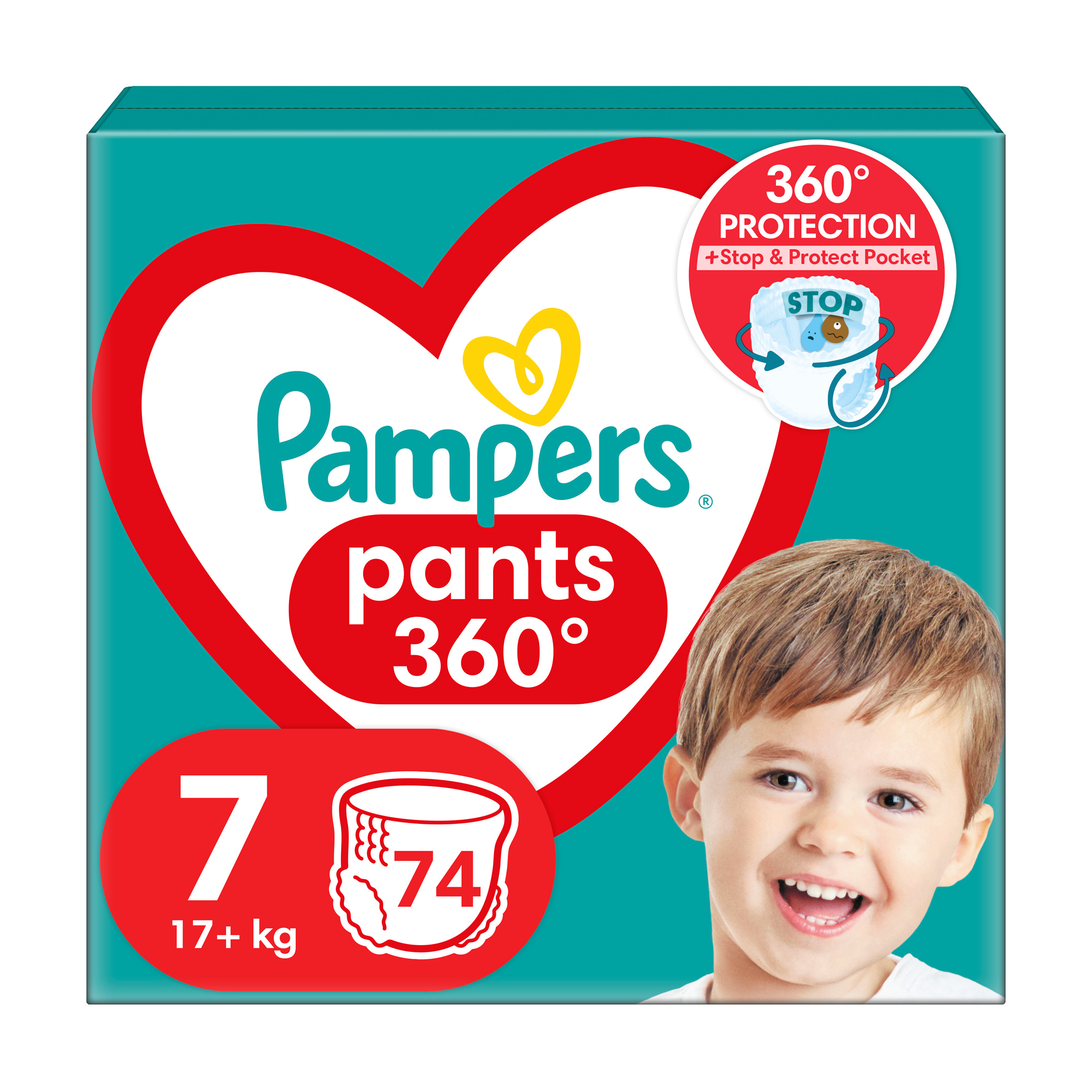 

Уцінка! Підгузки-трусики Pampers Pants розмір 7 (17+ кг), 74 шт
