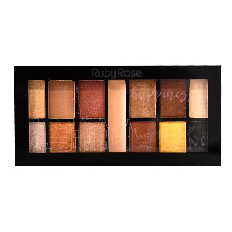 

Палетка тіней для повік з праймером Ruby Rose Mini Kit HB-9985 10 Happiness, 33.3 г