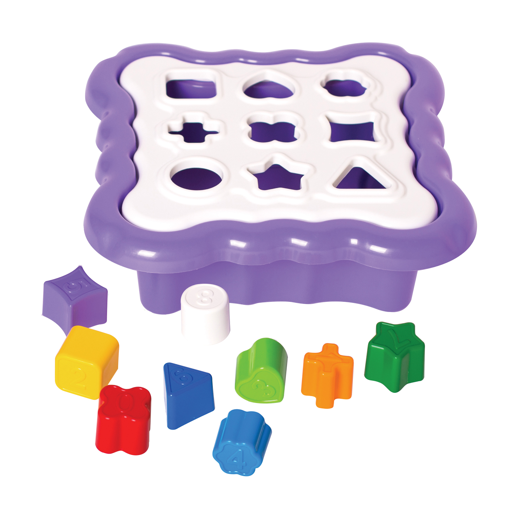 

Розвивальна іграшка-сортер Tigres Розумні фігурки, 10 елементів, фіолетові, від 1 року (39520)