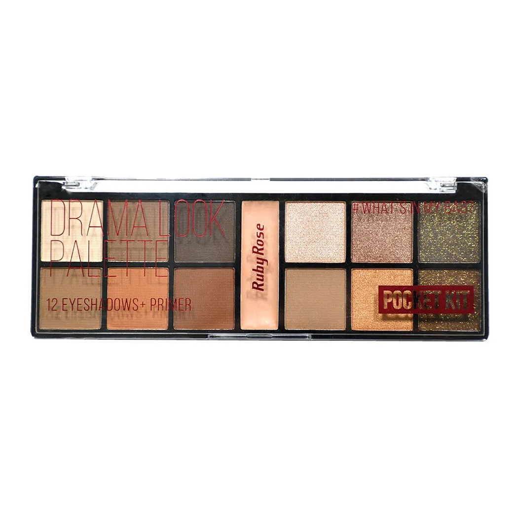 

Палетка тіней для повік з праймером Ruby Rose Pocket Palette Kit HB-9963 Drama Look, 14.1 г