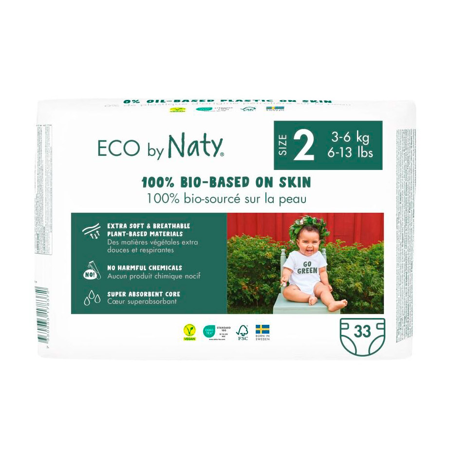 

Уцінка! Підгузки органічні ECO by Naty, розмір 2 (3-6 кг), 33 шт