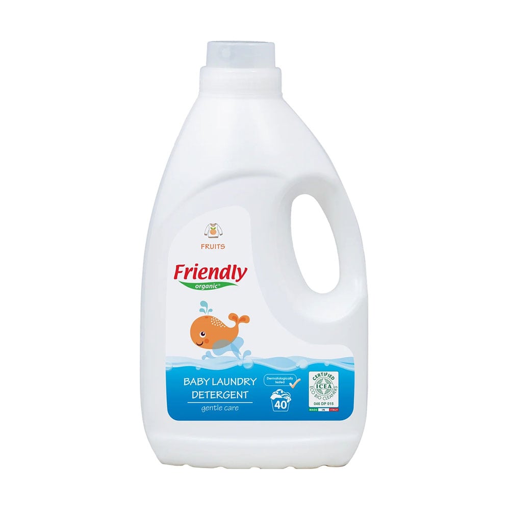 

Органічний засіб для прання дитячої білизни Friendly Organic Фрукти, 40 циклів прання, 2 л