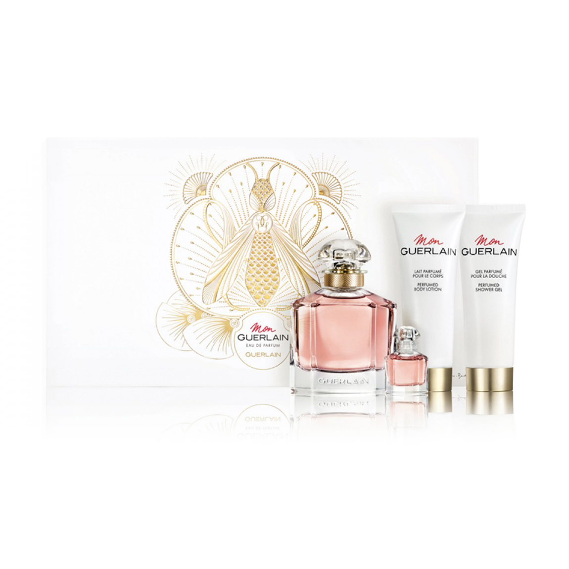 

Набір жіночий Guerlain Mon Guerlain (парфумована вода 100 мл + лосьйон для тіла 75 мл + гель для душу 75 мл + парфумована вода 5 мл)