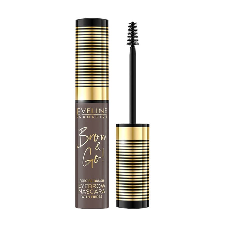 

Туш для брів Eveline Cosmetics Brow & Go! Eyebrow Mascara 01 Medium Brouwn, 6 мл